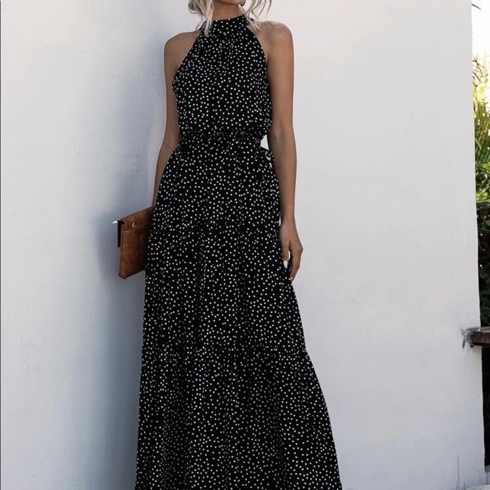 Halter maxi dress